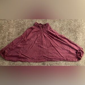Harem Aladdin style soft Cotton pants. Brick color size XL